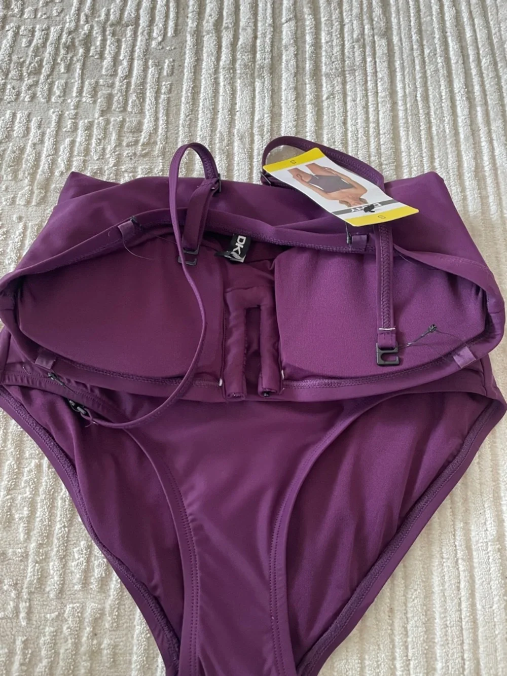 Women’s Plum One-Piece Swimsuit with Removable Straps - Picture 4 of 5